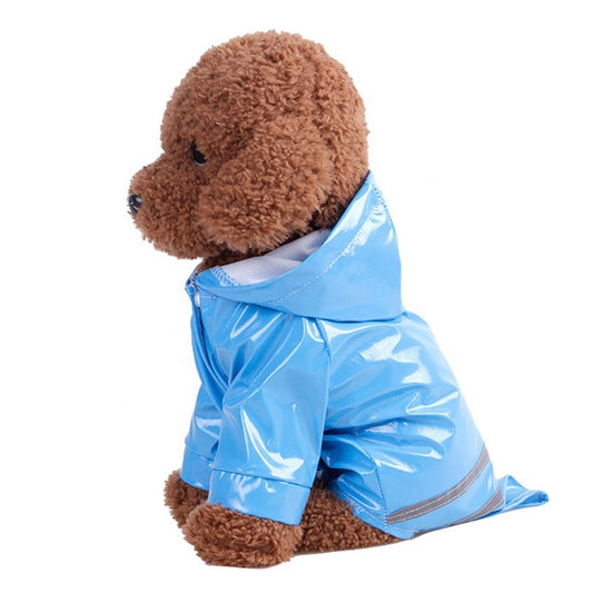 Dog raincoat blue
