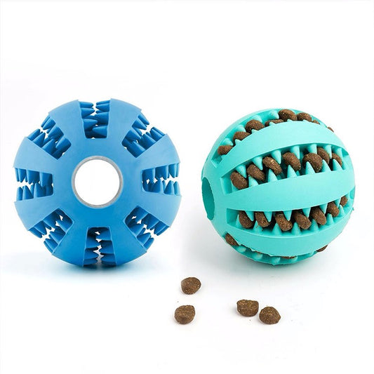 Interactive dog ball blue and teal