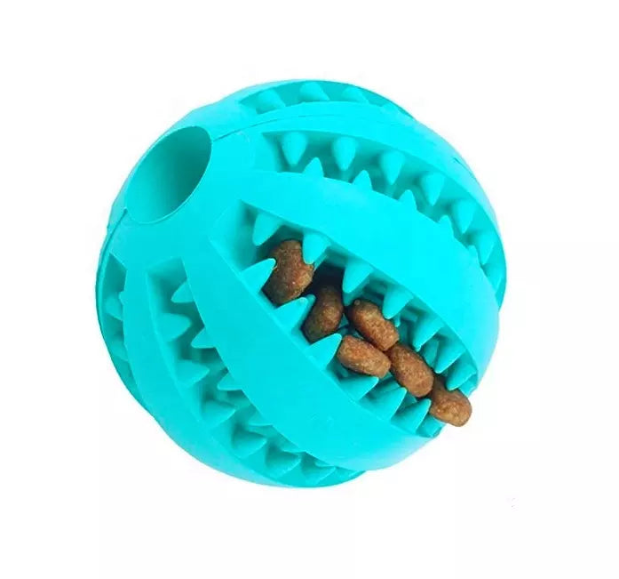 Interactive dog ball teal