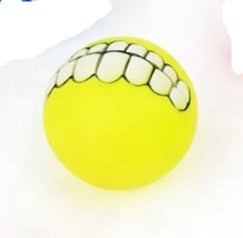 Yellow Squeaky Dog Ball 