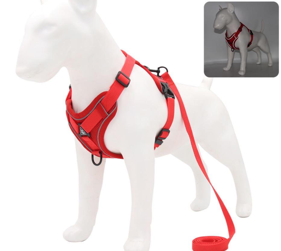 Comfortable Dog Harness Red